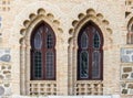 Ornate windows in moorish style in Toledo railway station