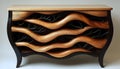 Sculptural Wooden Chest of Drawers Royalty Free Stock Photo