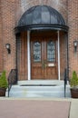 Ornate wooden church doors Royalty Free Stock Photo