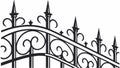 Ornate Wrought Iron Bridge Design Element, vector design Generative AI Royalty Free Stock Photo