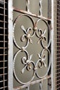 Ornate wrought iron grate Royalty Free Stock Photo