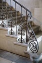Ornate wrought iron railing detail Royalty Free Stock Photo