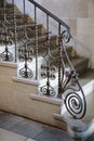 Ornate wrought iron railing detail