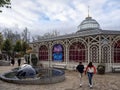 Ornate wrought iron structure of the Glass Hall (Glassalen) Theater