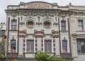 Ornated facade of historilcal building at downtown, Wellington, New Zealand