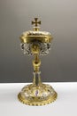 A ornately decorated chalice in the museum of Admont Abbey, Styria, Austria