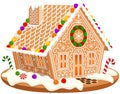 Ornately Decorated Gingerbread House