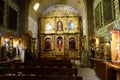 Ornately decorated gold shrine in the chapel of the Casa Real de la Moneda museum mint house in Potosi, Bolivia