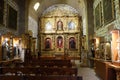 Ornately decorated gold shrine in the chapel of the Casa Real de la Moneda museum mint house in Potosi, Bolivia