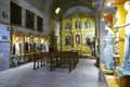 Ornately decorated gold shrine in the chapel of the Casa Real de la Moneda museum