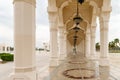 Ornately decorated side aisle of the presidential palace - Qasr Al Watan in Abu Dhabi city, United Arab Emirates