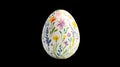 Ornately painted easter egg with colorful floral designs Royalty Free Stock Photo