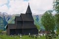 View to the Urnes stave church in Ornes, Norway. UNESCO World heritage site. Royalty Free Stock Photo