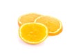 oranges on white background Royalty Free Stock Photo