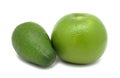 Oroblanco and Avocado, isolated Royalty Free Stock Photo