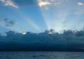 Orographic clouds, Guadeloupe. Royalty Free Stock Photo