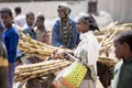 Buying and selling sugarcane in Ethiopia.