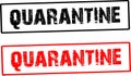 Oronavirus quarantine stamp inscription