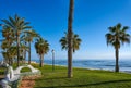 Oropesa de Mar beach mosaic bench park Royalty Free Stock Photo