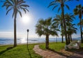 Oropesa de Mar beach mosaic bench park Royalty Free Stock Photo