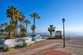 Oropesa de Mar beach mosaic bench park Royalty Free Stock Photo