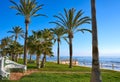 Oropesa de Mar beach mosaic bench park Royalty Free Stock Photo