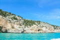 Orosei Gulf coastline seen from the water Royalty Free Stock Photo