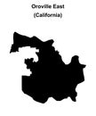 Oroville East outline map Royalty Free Stock Photo