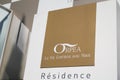orpea brand text and sign logo of retirement nurse home entrance