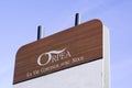 Orpea brand text and sign logo of retirement nurse home panel facade