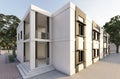 Orphan Hostel 3D rendering - Exterior design using Lumion Ã¢â¬â Front elevation