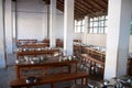 Orphanage mess hall Royalty Free Stock Photo