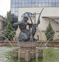 Orpheus sculpture in the fountain near the theater Philharmonic