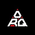ORQ triangle letter logo design with triangle shape. ORQ triangle logo design monogram. ORQ triangle vector logo template with red Royalty Free Stock Photo