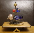 Orrery Steampunk Art Clock With 6 Planets & Sun Royalty Free Stock Photo