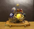 Orrery Steampunk Art Clock With 8 Planets & Sun Royalty Free Stock Photo