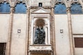 Orsanmichele wall with statue Christ and St Thomas