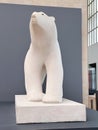 Sculpture white bear by Pompon at the Orsay Museum in Paris, France