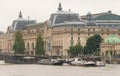 The Orsay museum and Seine river in flood, Paris, France.