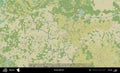 Orsha District outlined, Belarus. Topographic Humanitarian Royalty Free Stock Photo