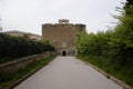 Orsini fortress in sorano in tuscany Royalty Free Stock Photo