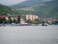 Pier in Orsova at Danube river, Romania