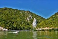 the statue of Decebalus on the bank of the Danube river Royalty Free Stock Photo