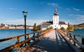 Ort Castle with bridge, Austria Royalty Free Stock Photo