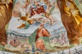 Sacro Monte di Orta: religious fresco paint. Color image Royalty Free Stock Photo