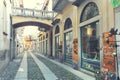 ORTA SAN GIULIO, ITALY - 10 MAY, 2018 - Street scene in Orta San Giulio Royalty Free Stock Photo