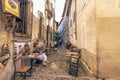 Orta San Giulio, Italy - July 14, 2021: The wonderful town of Orta San Giulio, Italy