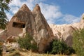 Ortahisar cave city in Cappadocia - Landscape, Turkey Royalty Free Stock Photo