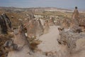 Ortahisar cave city in Cappadocia - Landscape, Turkey Royalty Free Stock Photo