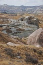 Ortahisar cave city in Cappadocia - Landscape, Turkey Royalty Free Stock Photo